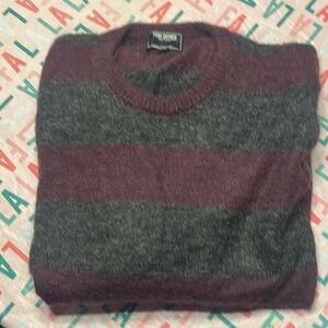 Todd Snyder Men's Crewneck Sweater in Gray and Purple